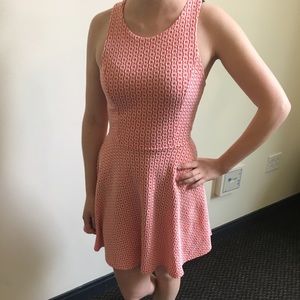 Orange dress with cutouts in back